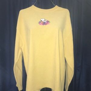 Oversized Yellow Snoopy Sweater